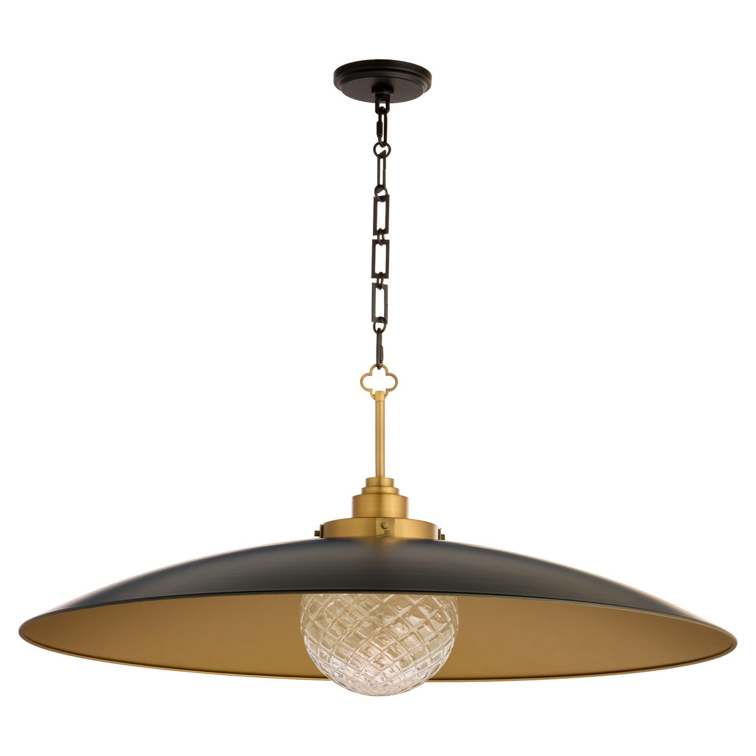 Quorum - 990-5947 - LED Pendant - Genevieve - Matte Black|Brushed Brass