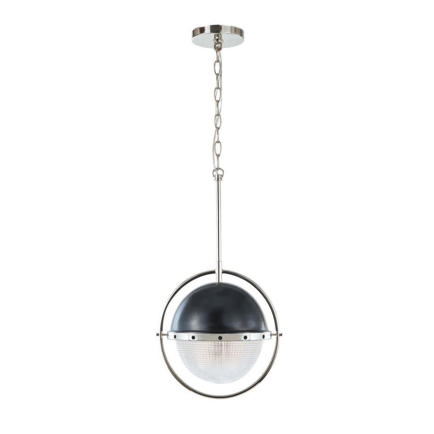 Varaluz - P67822PNZD - One Light Pendant - Coventry - Polished Nickel / Aged Iron