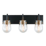Varaluz - V68041BKAGB - Three Light Bath Vanity - Bromyard - Matte Black / Aged Brass