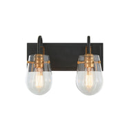 Varaluz - V68042BKAGB - Two Light Bath Vanity - Bromyard - Matte Black / Aged Brass