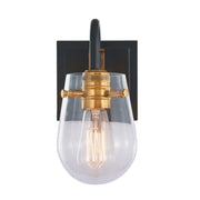 Varaluz - V68043BKAGB - One Light Wall Sconce - Bromyard - Matte Black / Vintage Brass