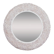 Varaluz - 457MI30MWW - Wall Mirror - Athena - Matte White/Whitewash Seagrass