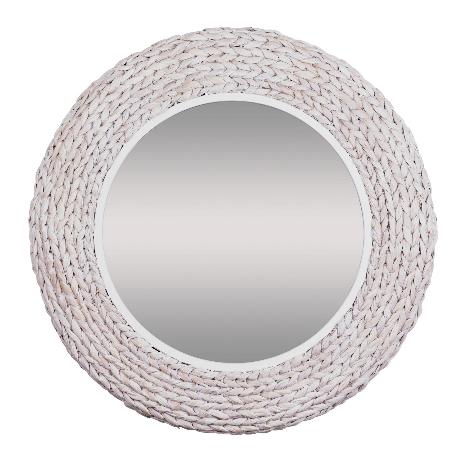 Varaluz - 457MI30MWW - Wall Mirror - Athena - Matte White/Whitewash Seagrass