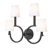 Z-Lite - 2016-4S-MB - Four Light Wall Sconce - Cordelia - Matte Black