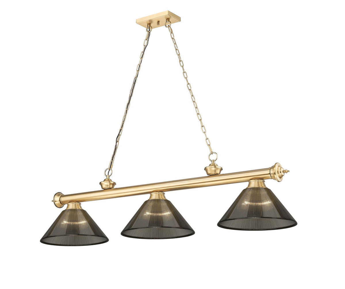 Z-Lite - 2306-3HBR-ARS - Three Light Billiard - Cordon - Heritage Brass