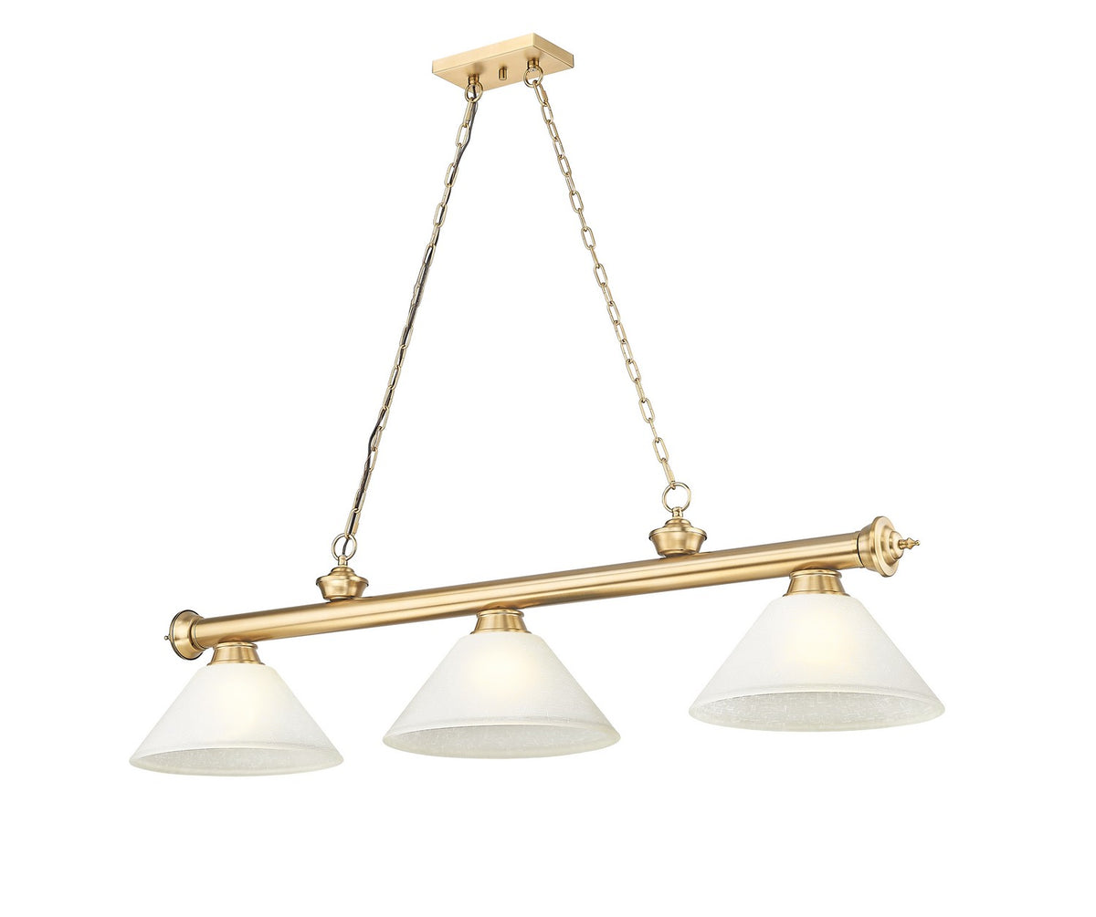 Z-Lite - 2306-3HBR-AWL14 - Three Light Billiard - Cordon - Heritage Brass