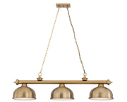 Z-Lite - 2306-3HBR-D12HBR - Three Light Billiard - Cordon - Heritage Brass