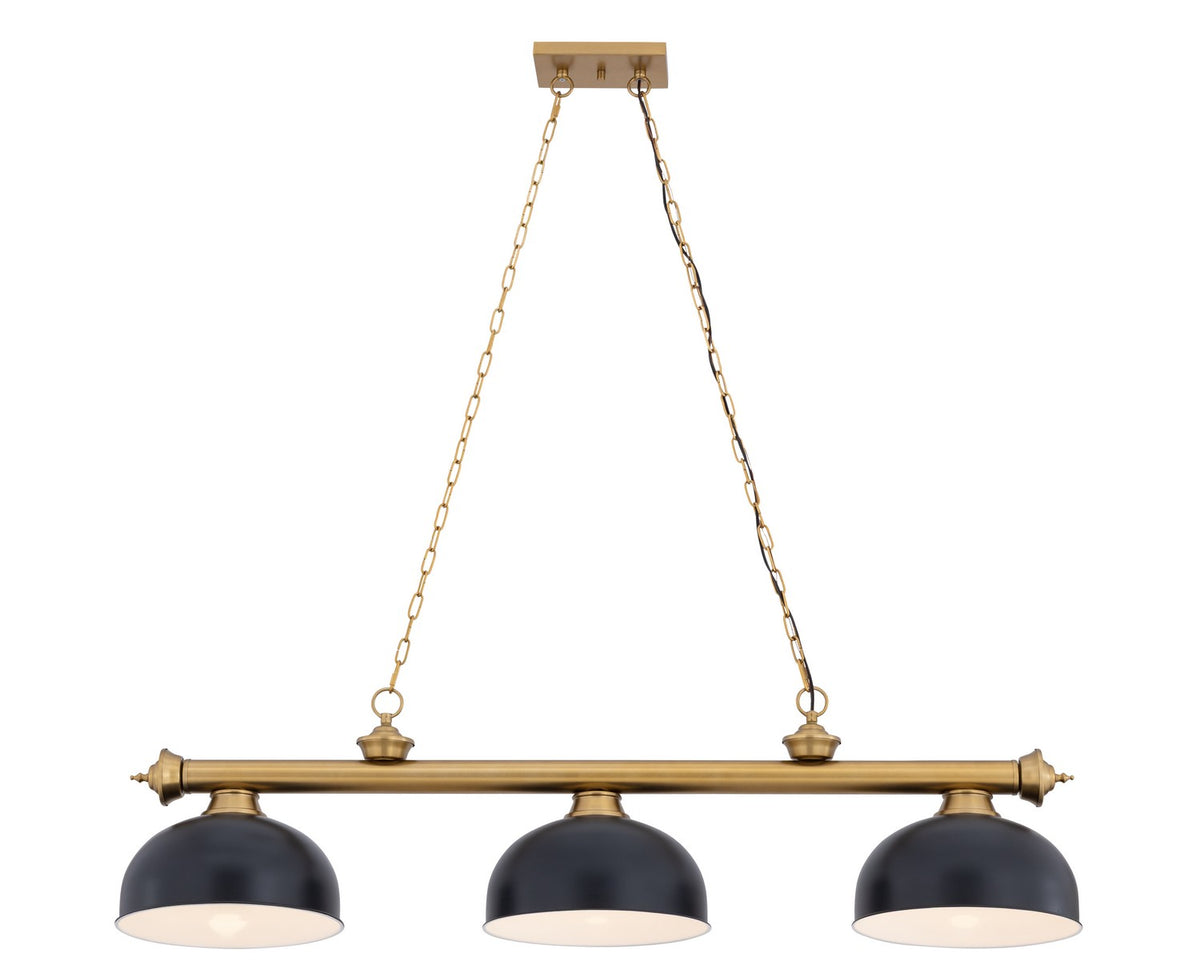 Z-Lite - 2306-3HBR-D13MB - Three Light Billiard - Cordon - Heritage Brass