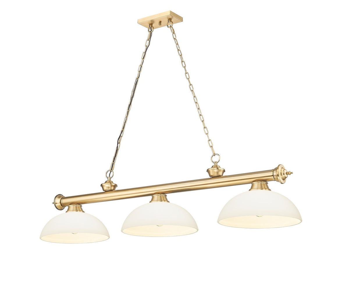 Z-Lite - 2306-3HBR-DMO14 - Three Light Billiard - Cordon - Heritage Brass