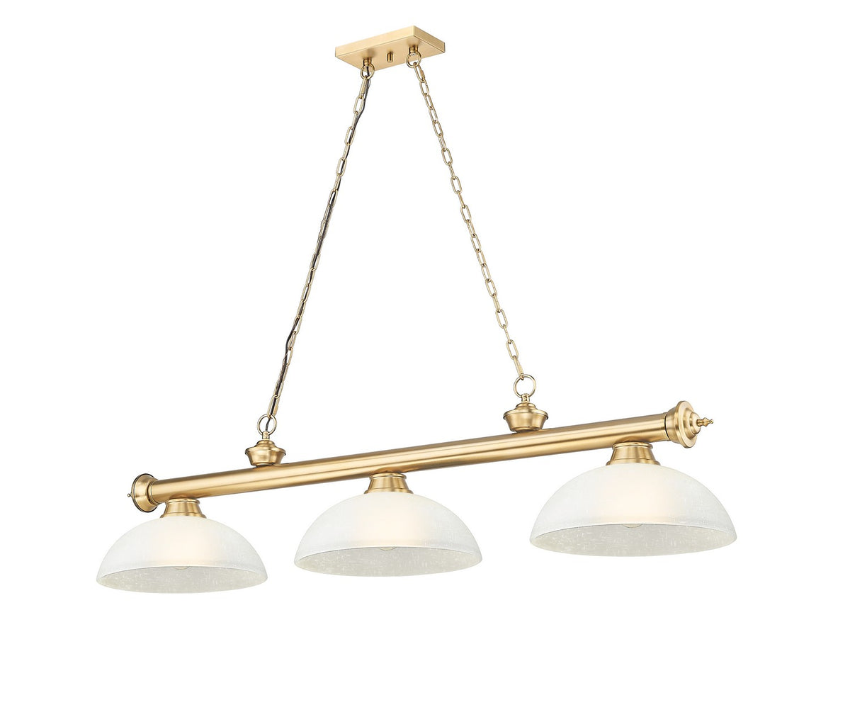 Z-Lite - 2306-3HBR-DWL14 - Three Light Billiard - Cordon - Heritage Brass