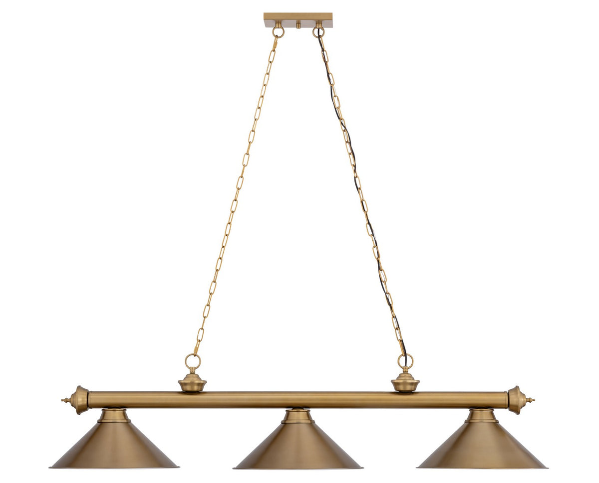 Z-Lite - 2306-3HBR-HBR15 - Three Light Billiard - Cordon - Heritage Brass