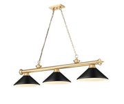 Z-Lite - 2306-3HBR-MMB - Three Light Billiard - Cordon - Heritage Brass