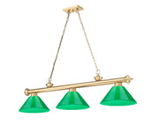 Z-Lite - 2306-3HBR-PGR - Three Light Billiard - Cordon - Heritage Brass