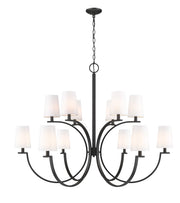 Z-Lite - 2016-12MB - 12 Light Chandelier - Cordelia - Matte Black