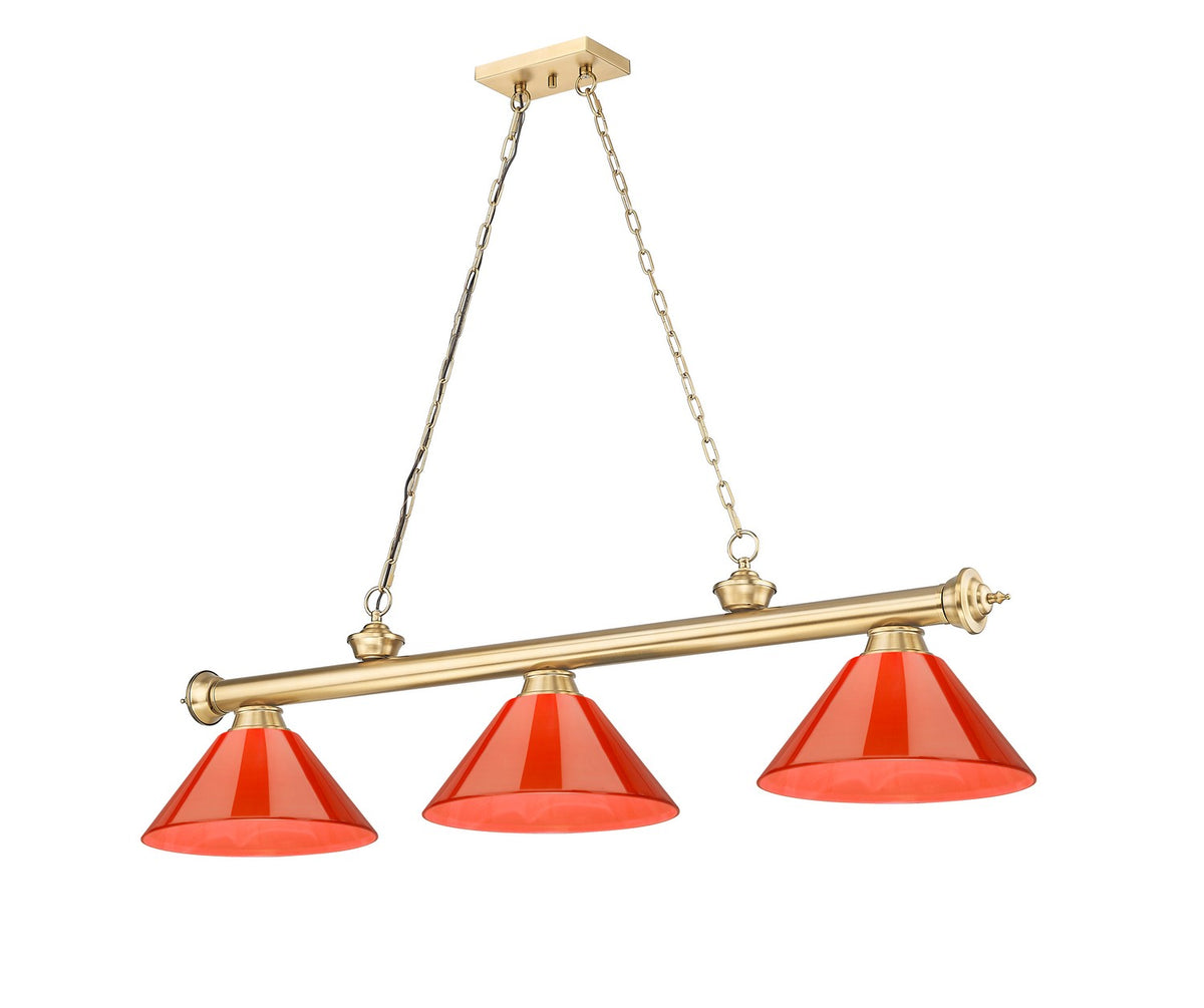 Z-Lite - 2306-3HBR-PRD - Three Light Billiard - Cordon - Heritage Brass