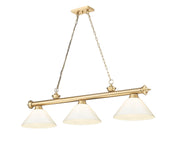 Z-Lite - 2306-3HBR-PWH - Three Light Billiard - Cordon - Heritage Brass