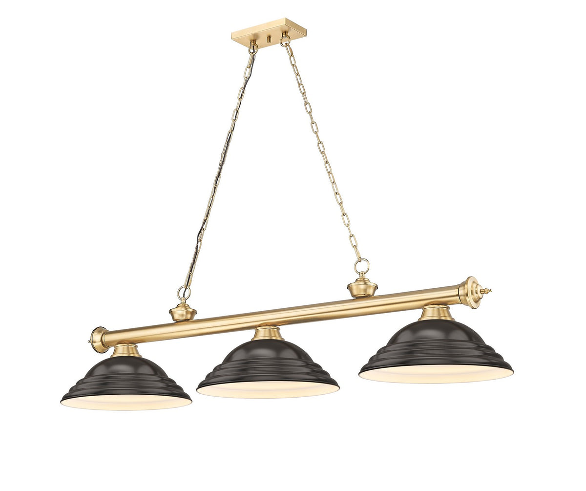 Z-Lite - 2306-3HBR-SBRZ - Three Light Billiard - Cordon - Heritage Brass