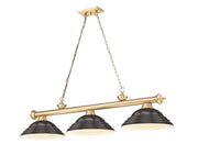Z-Lite - 2306-3HBR-SBRZ - Three Light Billiard - Cordon - Heritage Brass