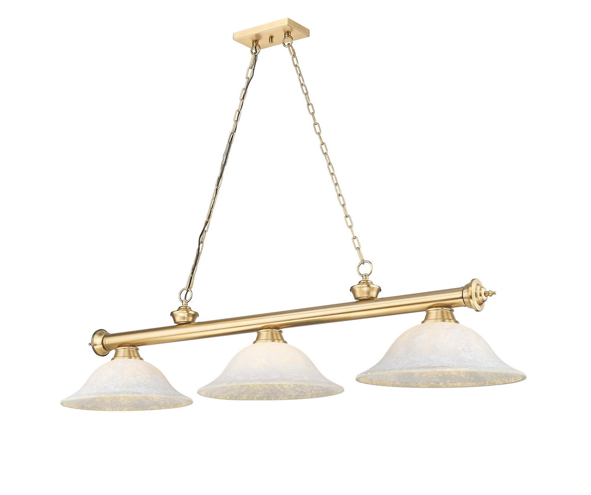 Z-Lite - 2306-3HBR-WM16 - Three Light Billiard - Cordon - Heritage Brass
