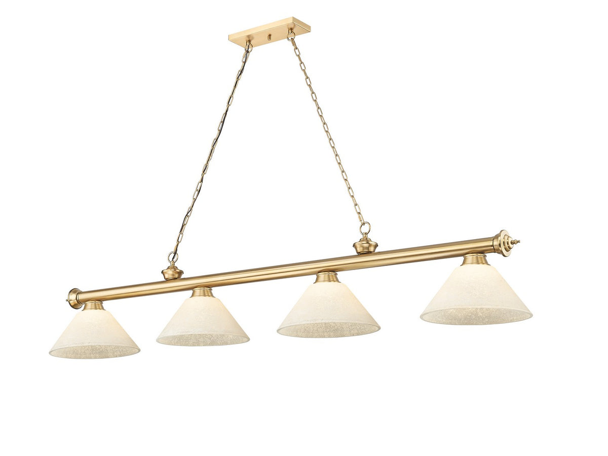 Z-Lite - 2306-4HBR-AGM14 - Four Light Billiard - Cordon - Heritage Brass