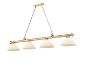 Z-Lite - 2306-4HBR-AGM14 - Four Light Billiard - Cordon - Heritage Brass