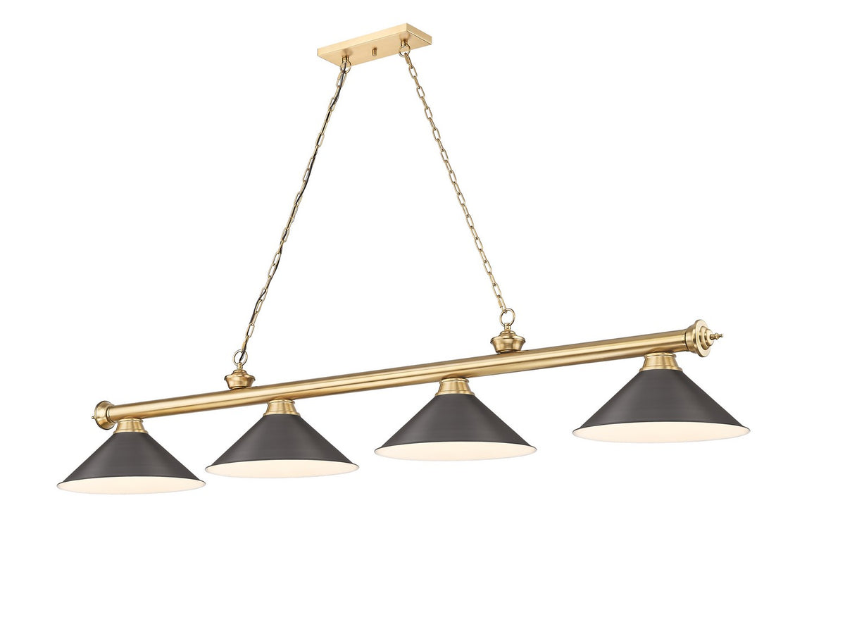 Z-Lite - 2306-4HBR-BRZ15 - Four Light Billiard - Cordon - Heritage Brass