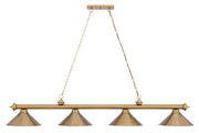 Z-Lite - 2306-4HBR-HBR15 - Four Light Billiard - Cordon - Heritage Brass