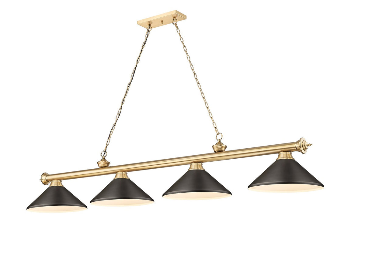 Z-Lite - 2306-4HBR-MBRZ - Four Light Billiard - Cordon - Heritage Brass