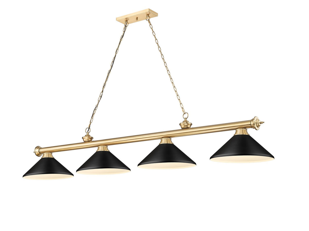 Z-Lite - 2306-4HBR-MMB - Four Light Billiard - Cordon - Heritage Brass