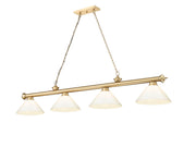 Z-Lite - 2306-4HBR-PWH - Four Light Billiard - Cordon - Heritage Brass