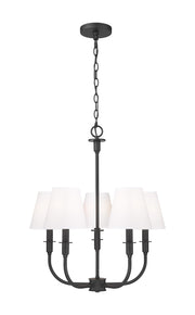 Z-Lite - 3049-18C-MB - Five Light Chandelier - Tova - Matte Black