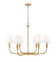 Z-Lite - 3049-32RB - Six Light Chandelier - Tova - Rubbed Brass