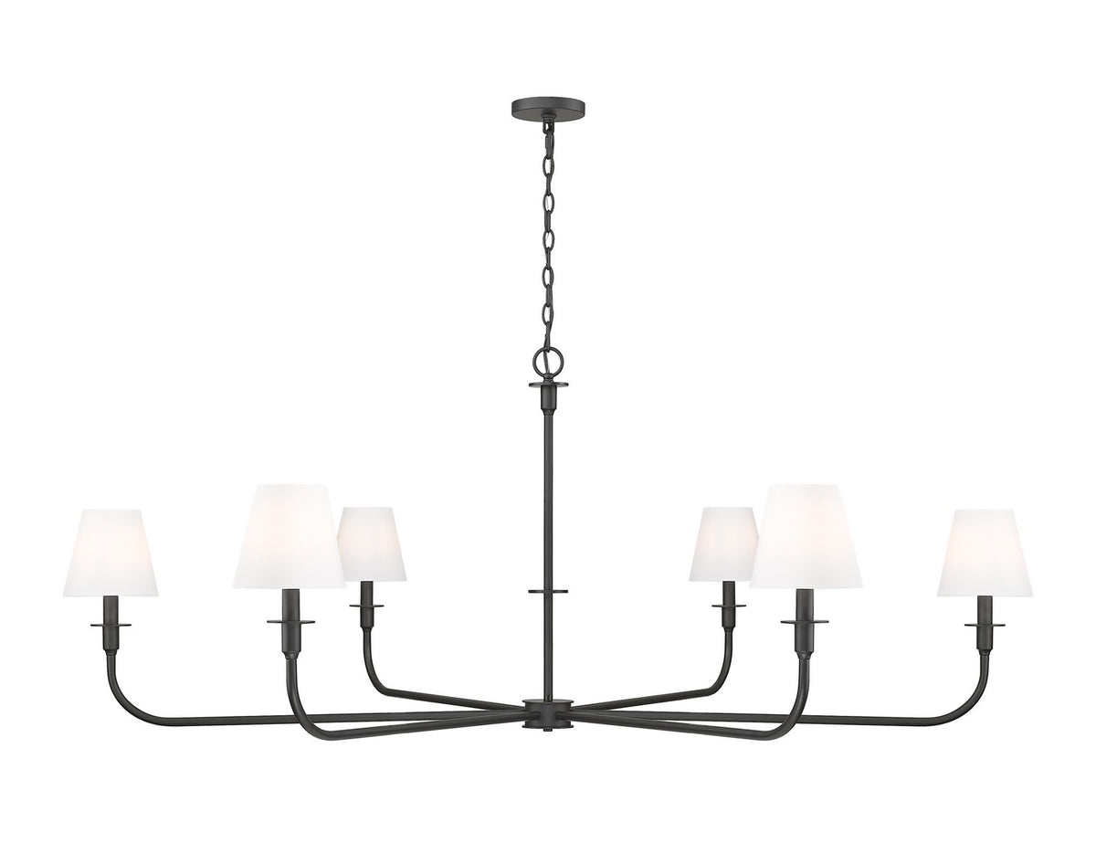 Z-Lite - 3049-62MB - Six Light Chandelier - Tova - Matte Black
