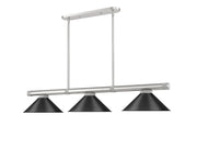 Z-Lite - 3050-3BN-MB15 - Three Light Billiard - Vanguard - Brushed Nickel