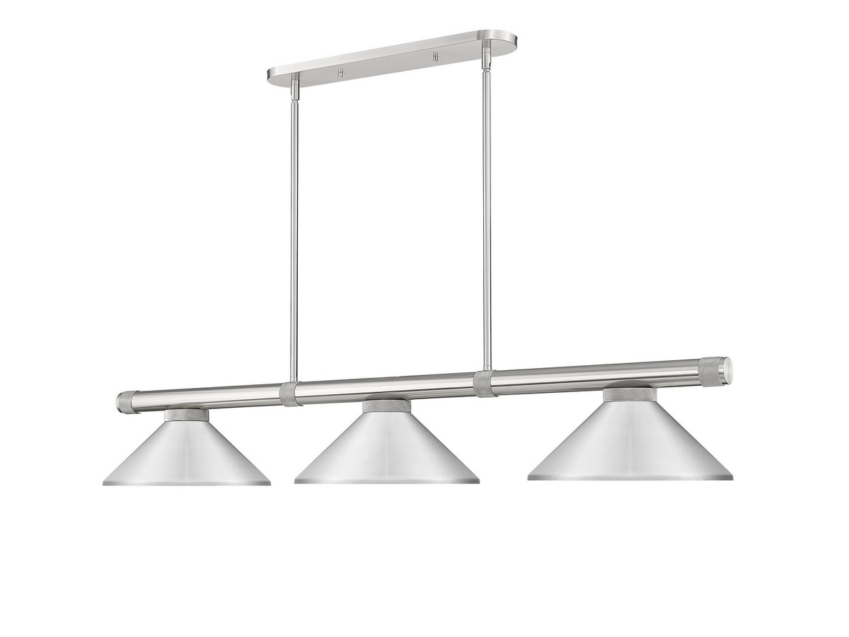 Z-Lite - 3050-3BN-MBN - Three Light Billiard - Vanguard - Brushed Nickel