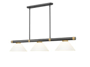 Z-Lite - 3050-3MB-RB-AMO14 - Three Light Billiard - Vanguard - Matte Black + Rubbed Brass