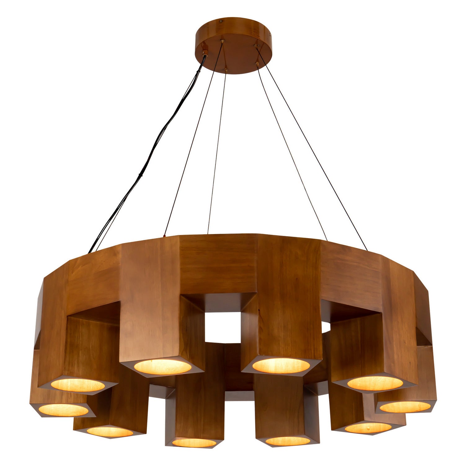 Kuzco Lighting - CH12638-ON - LED Chandelier - Bosco - Natural Oak
