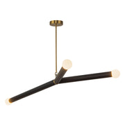 Kuzco Lighting - CH26653-BG/BVL - LED Chandelier - Calla - Brushed Gold/Black Vegan Leather