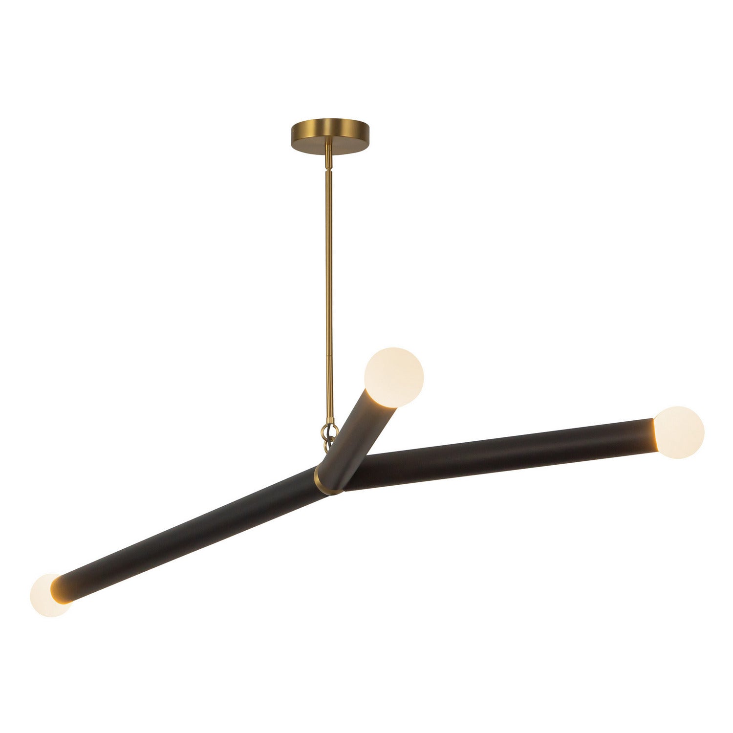 Kuzco Lighting - CH26653-BG/BVL - LED Chandelier - Calla - Brushed Gold/Black Vegan Leather