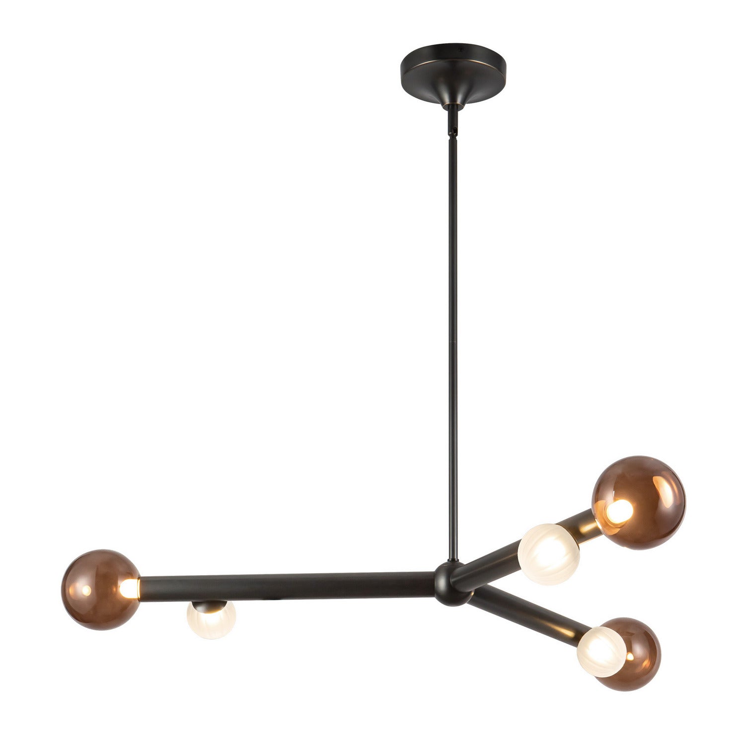 Kuzco Lighting - CH32841-UB/AM - LED Chandelier - Reese - Urban Bronze/Amber Glass