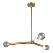 Kuzco Lighting - CH32841-VB/SM - LED Chandelier - Reese - Vintage Brass/Smoked Glass