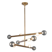 Kuzco Lighting - CH32848-VB/SM - LED Chandelier - Reese - Vintage Brass/Smoked Glass