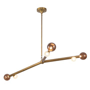 Kuzco Lighting - CH32853-VB/AM - LED Chandelier - Reese - Vintage Brass/Amber Glass