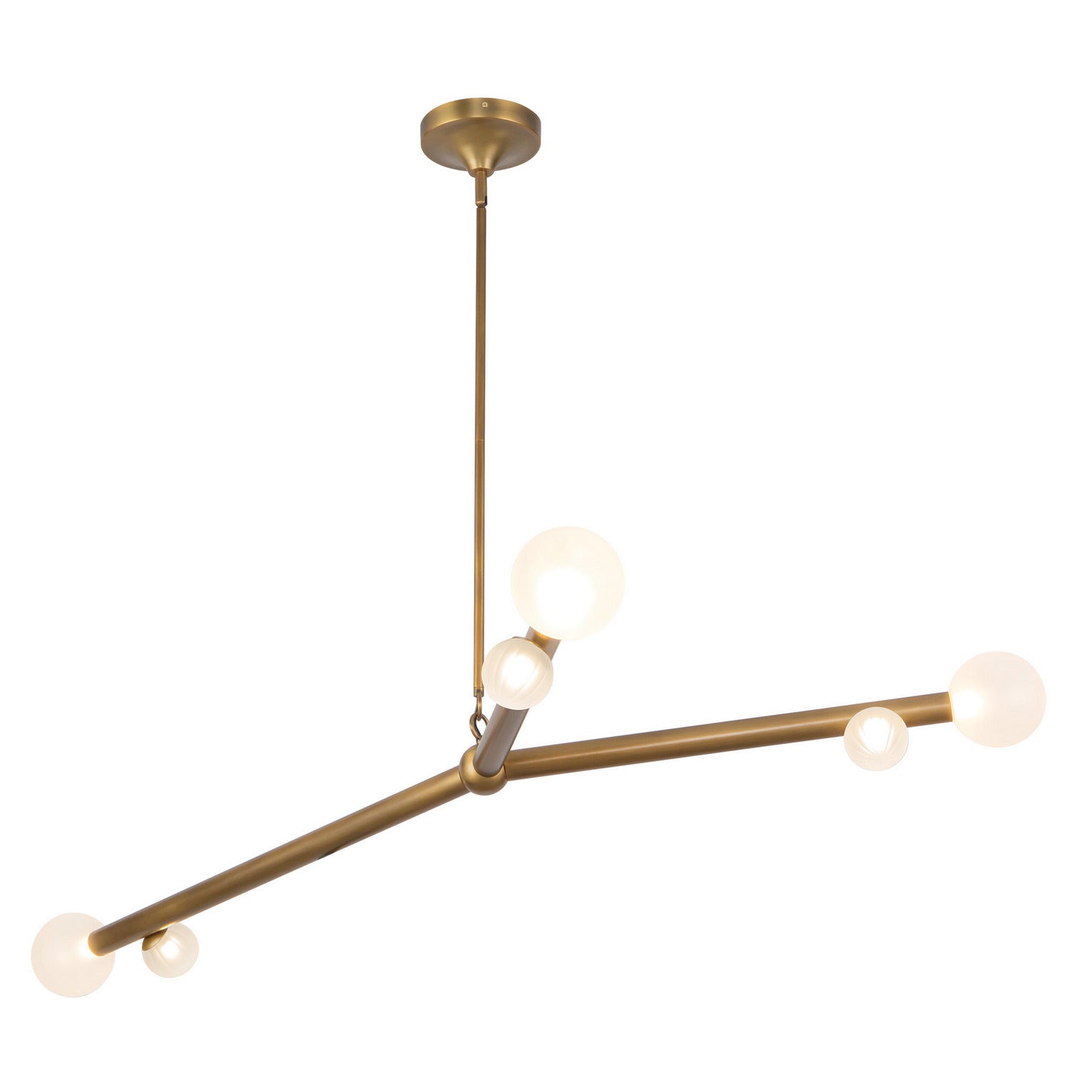 Kuzco Lighting - CH32853-VB/OP - LED Chandelier - Reese - Vintage Brass/Opal Glass
