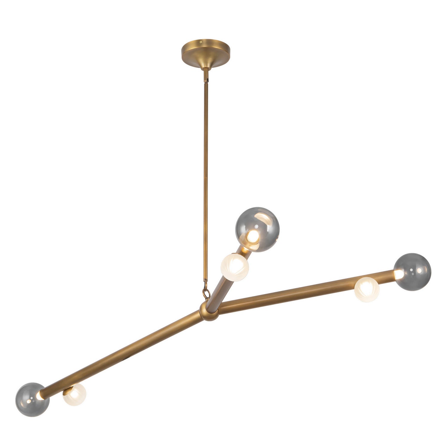 Kuzco Lighting - CH32853-VB/SM - LED Chandelier - Reese - Vintage Brass/Smoked Glass