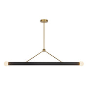 Kuzco Lighting - LP26652-BG/BVL - LED Linear Pendant - Calla - Brushed Gold/Black Vegan Leather