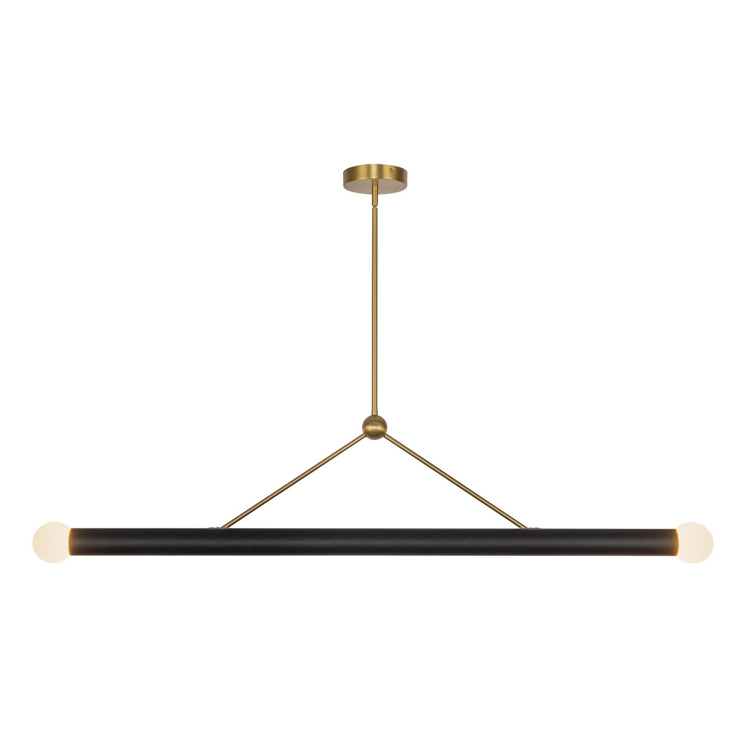 Kuzco Lighting - LP26652-BG/BVL - LED Linear Pendant - Calla - Brushed Gold/Black Vegan Leather