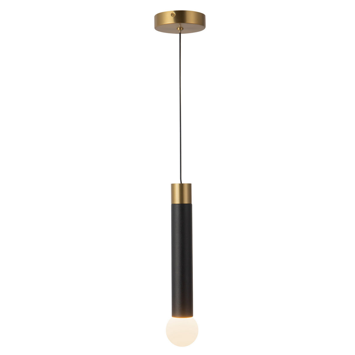 Kuzco Lighting - PD26616-BG/BVL - LED Pendant - Calla - Brushed Gold/Black Vegan Leather