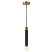 Kuzco Lighting - PD26616-BG/BVL - LED Pendant - Calla - Brushed Gold/Black Vegan Leather