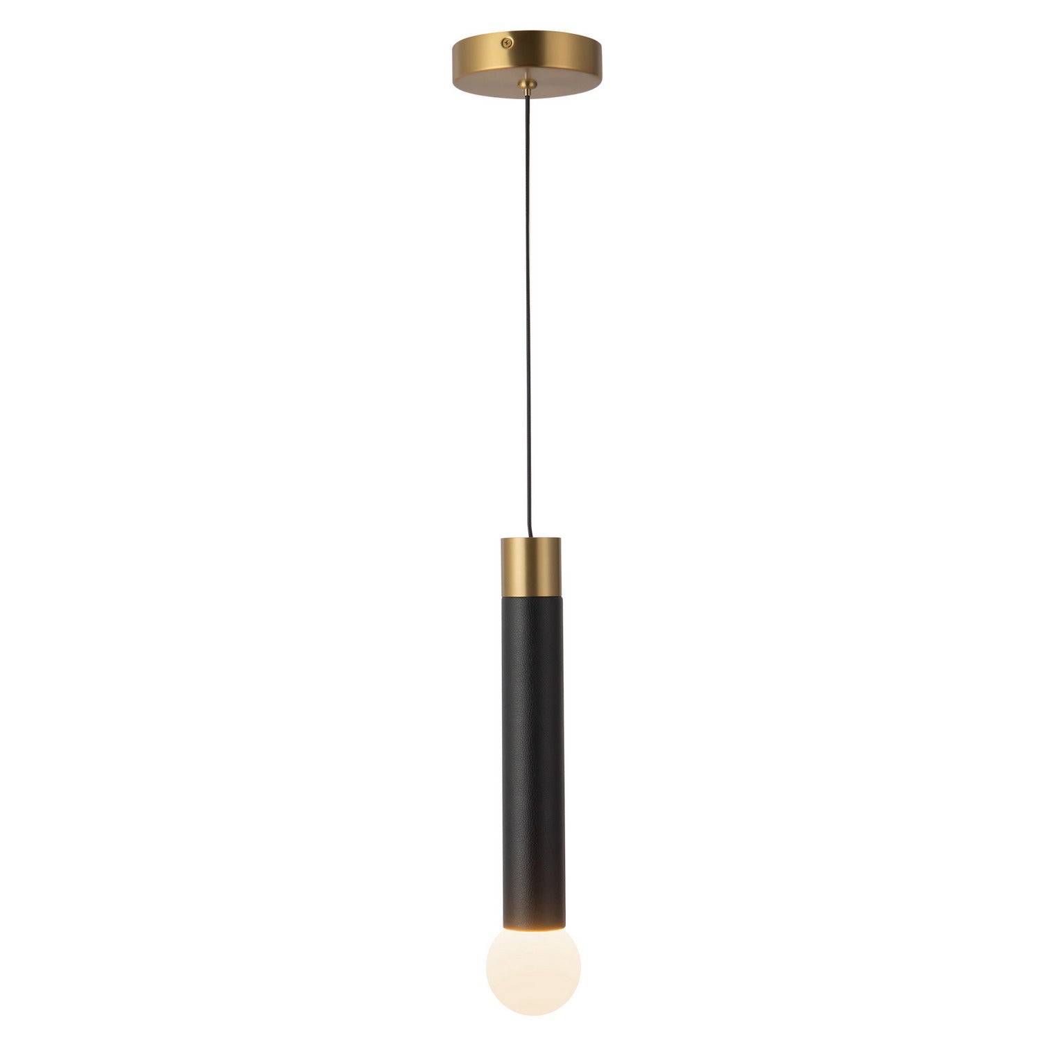 Kuzco Lighting - PD26616-BG/BVL - LED Pendant - Calla - Brushed Gold/Black Vegan Leather